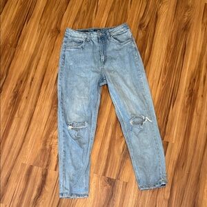 Wild Fable Light Blue Distressed highest rise mom jeans